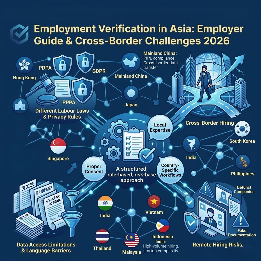 Employment Verification in Asia Employer Guide & Cross-Border Challenges